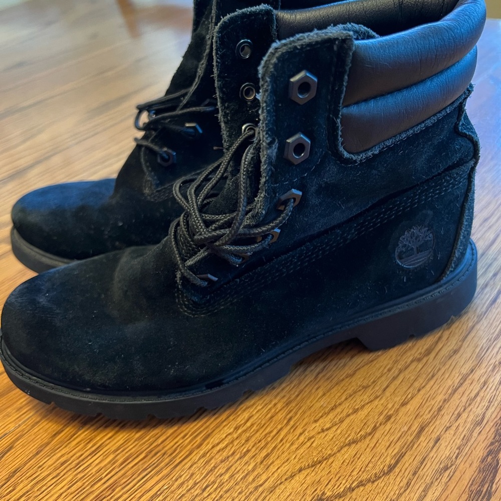 Timberland black suede hiking boots